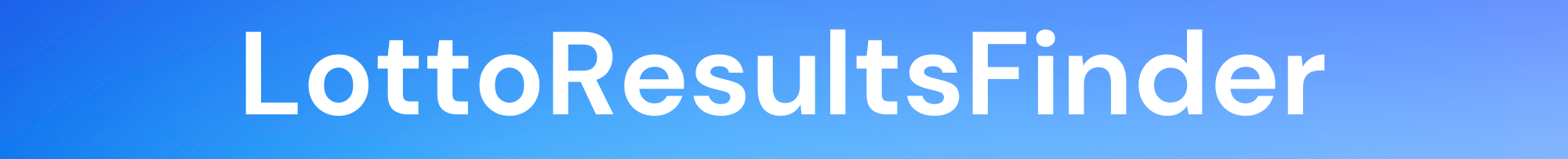 Lotto Results Finder Banner